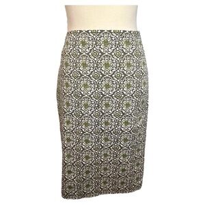 Style & Co Green Patterned Cotton Skirt Size 14